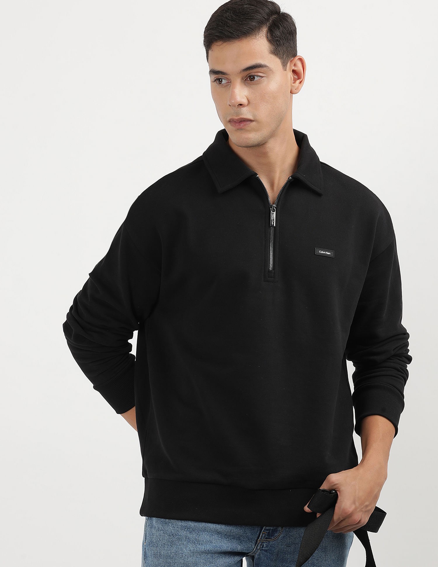 CK Fermuar Yakalı Wing Sweatshirt