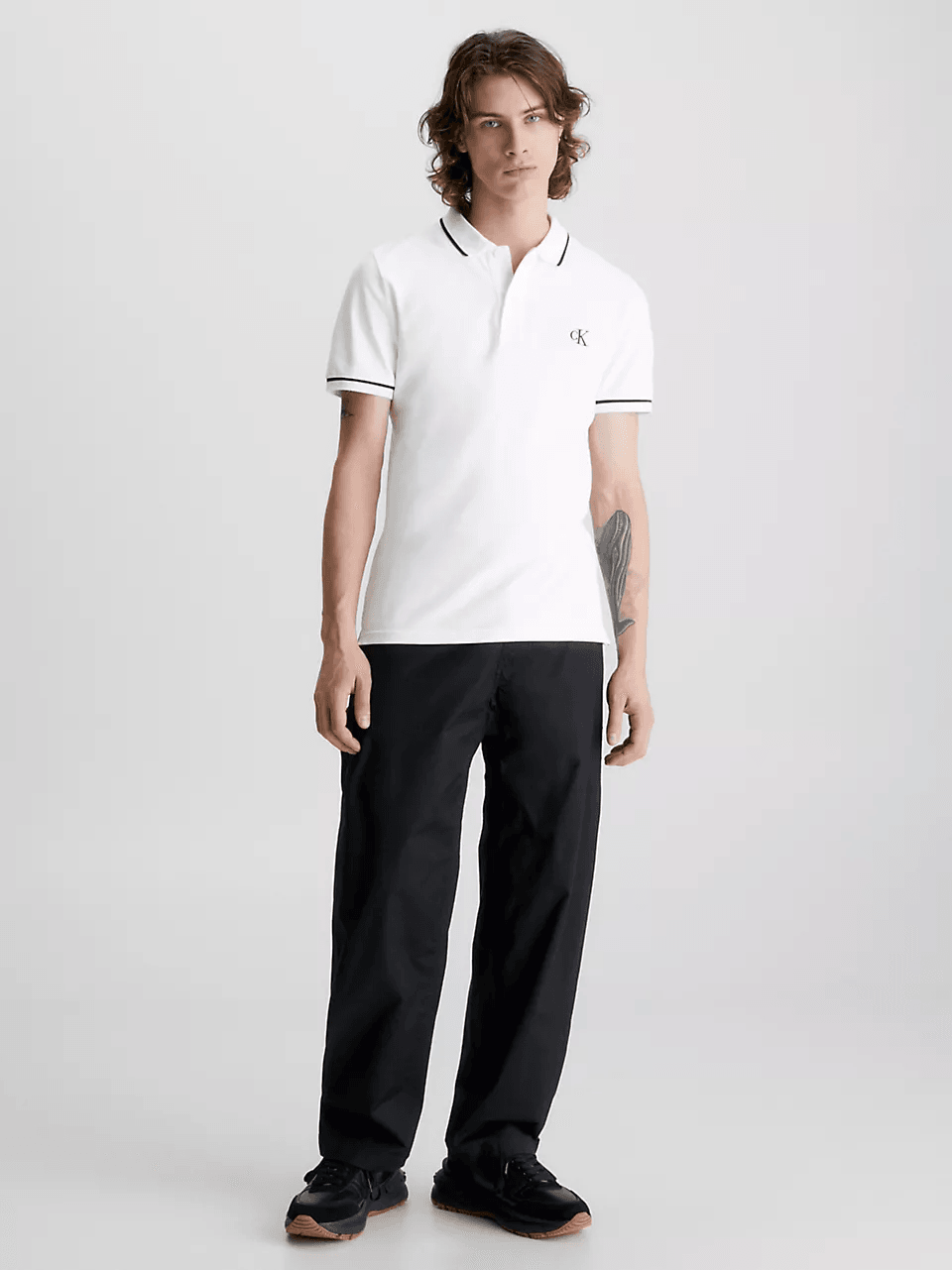 Mini cK Logo Polo Yaka T-Shirt
