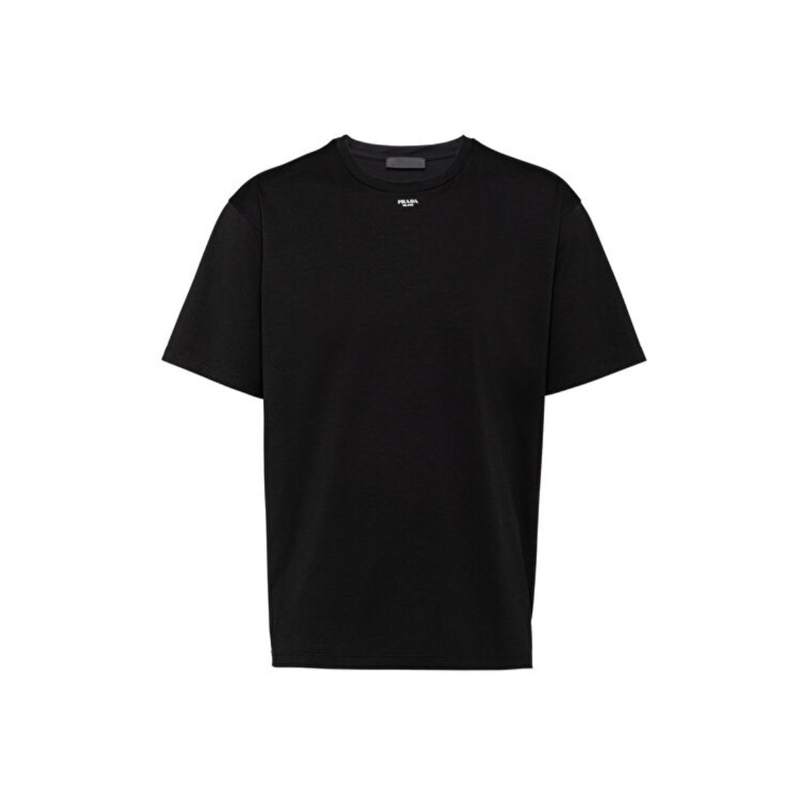 Siyah Streç Pamuklu T-shirt