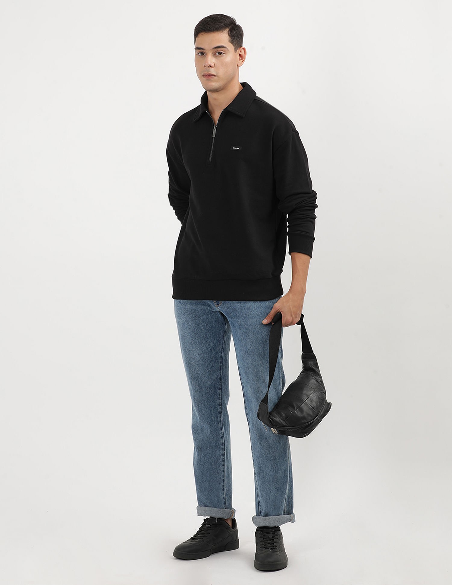 CK Fermuar Yakalı Wing Sweatshirt
