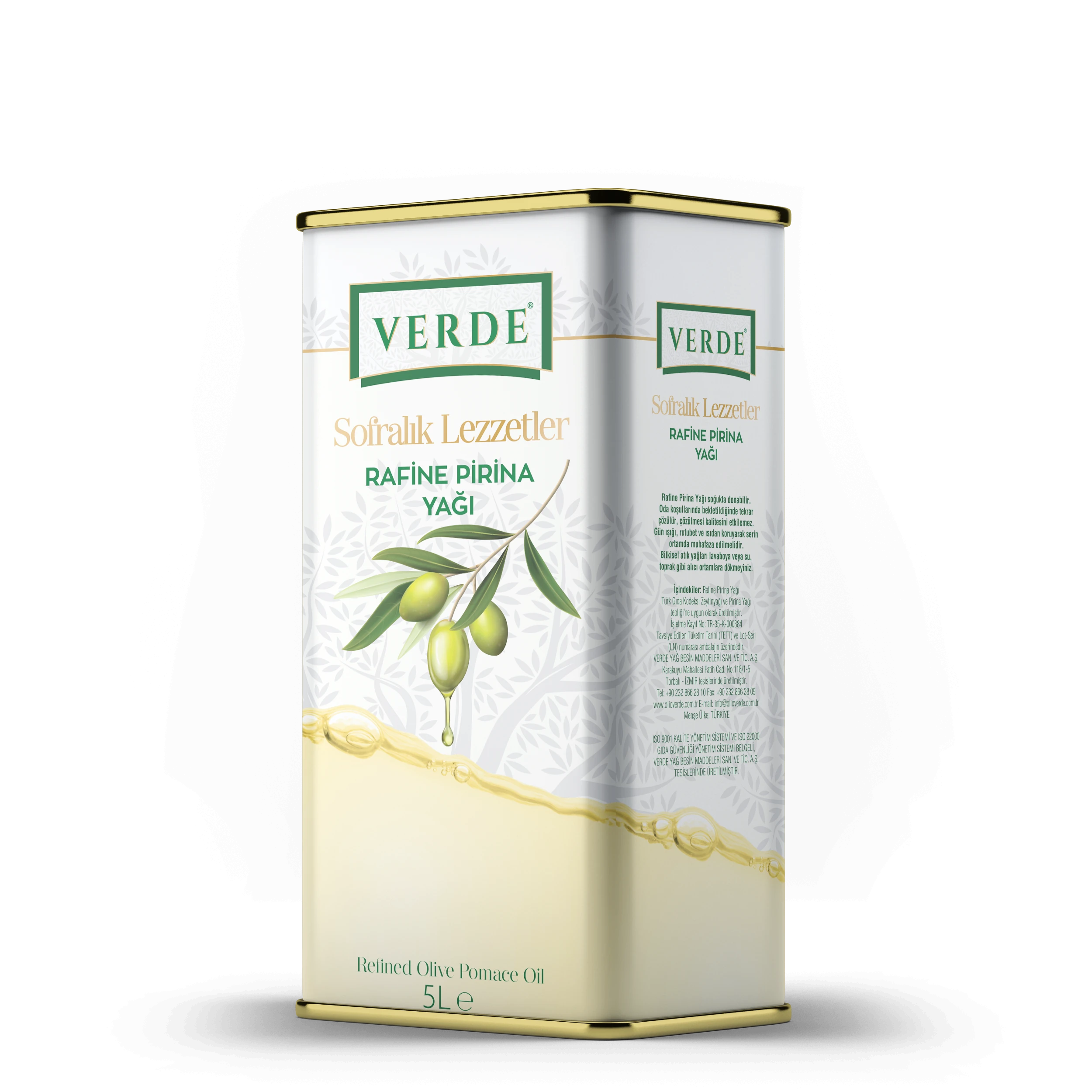 Sofralık Lezzetler Rafine Pirina Yağı 5L