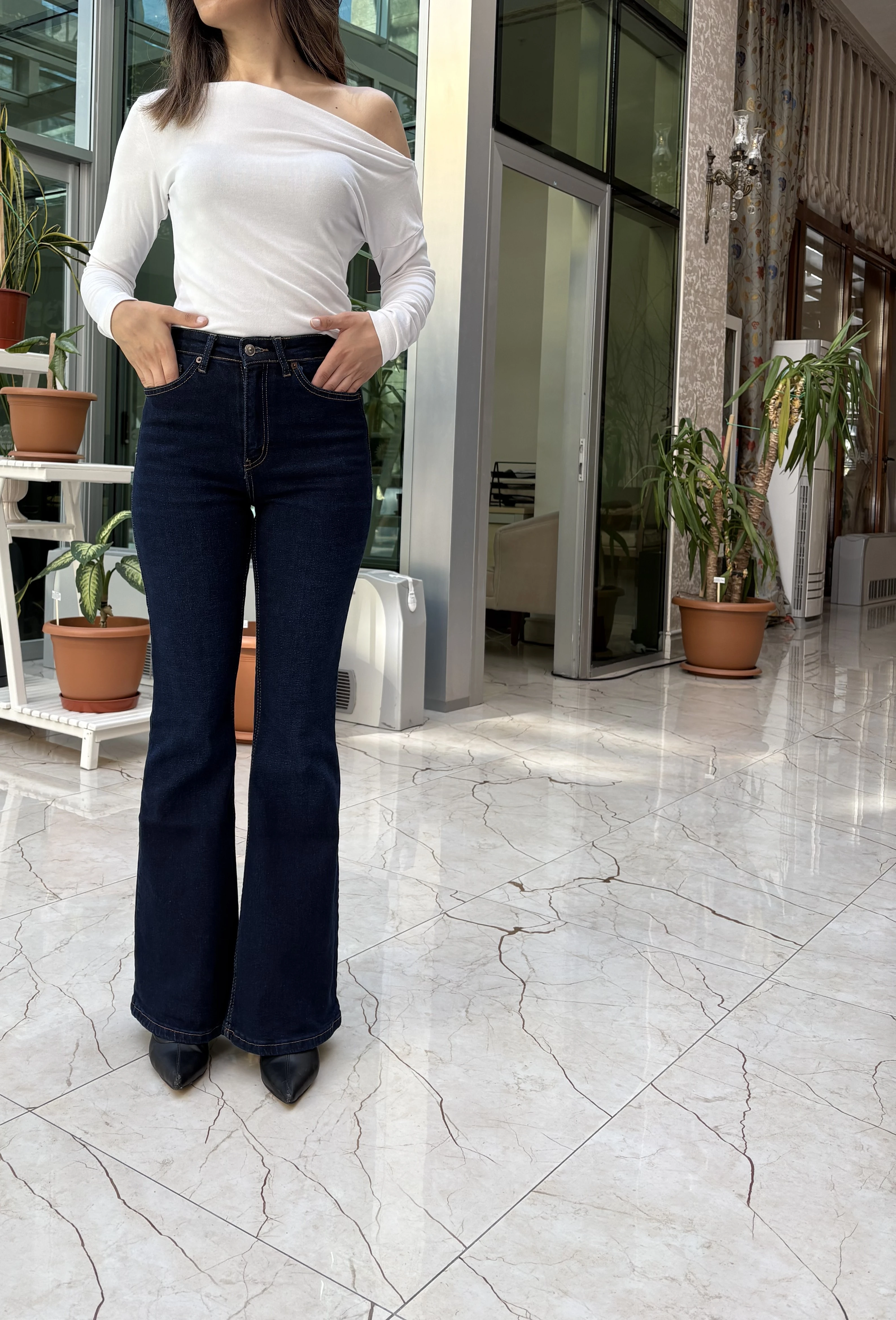 İspanyol Paça Mavi Jean