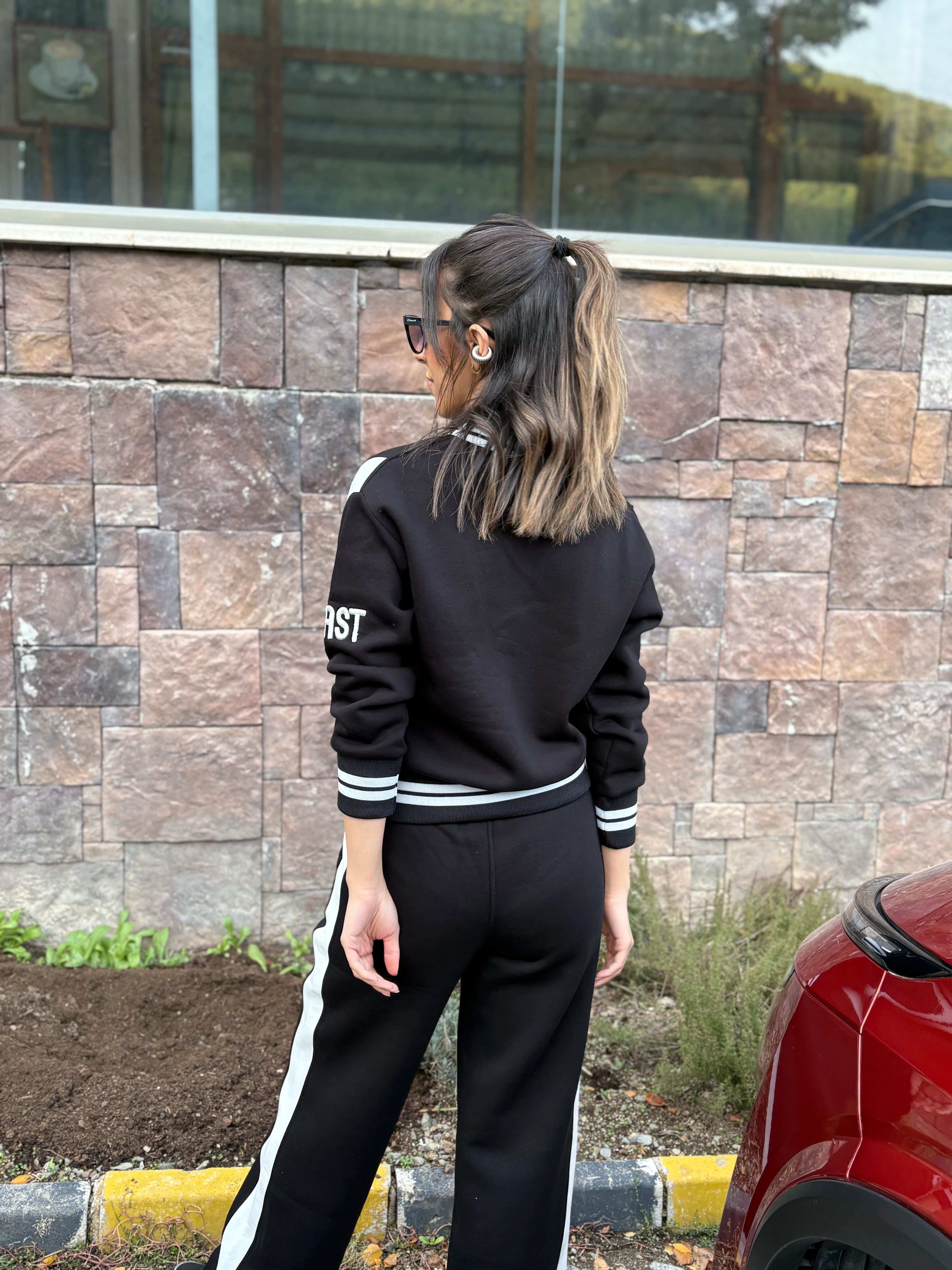 Siyah Kolej Ceket Pantolon Takım