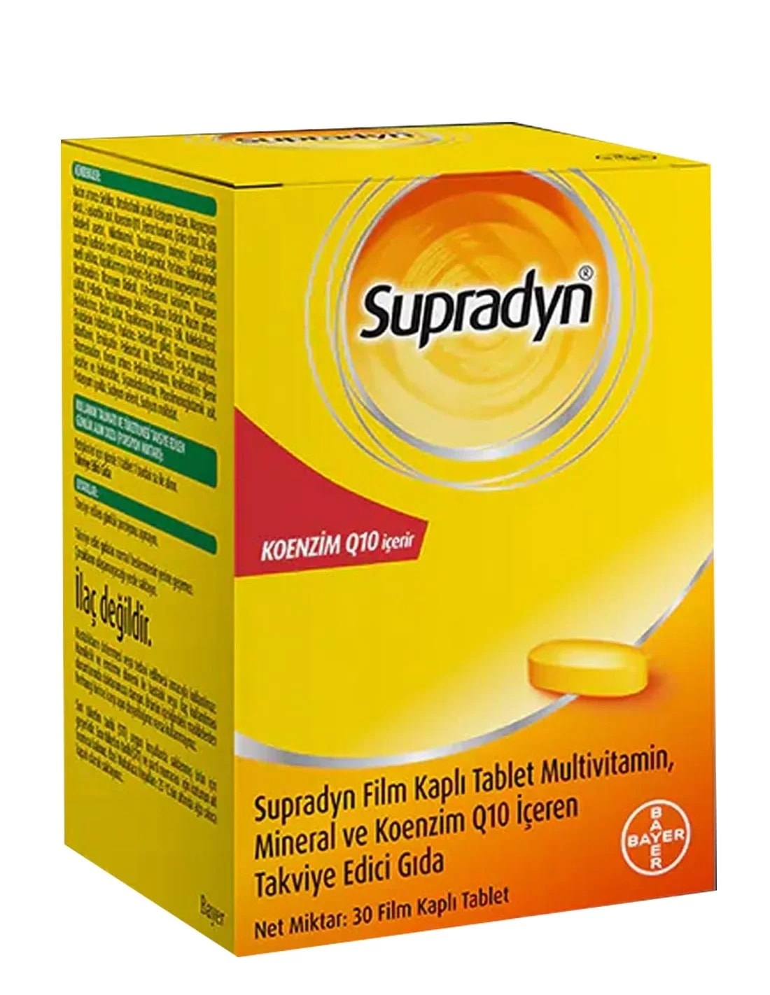SUPRADYN 30 FİLM KAPLI TABLET MULTİVİTAMİN MİNERAL KOENZİM Q10