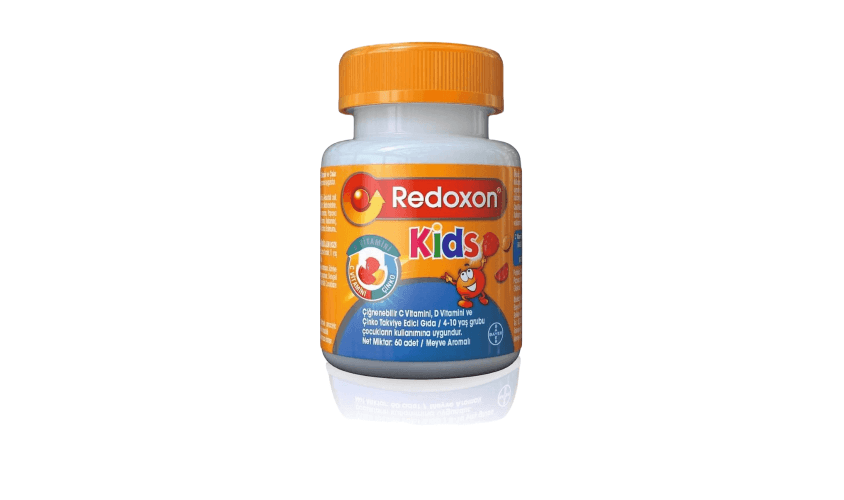REDOXON KIDS ÇİĞNENEBİLİR TABLET 60 ADET C VİTAMİNİ D VİTAMİNİ ÇİNKO 4-10 YAŞ