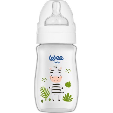 WEE BABY KLASİK GENİŞ AĞIZLI BİBERON SAFARİ 0-6 AY 250ML