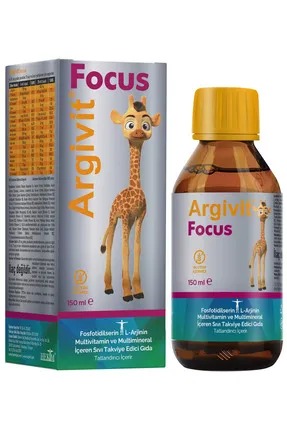 ARGIVIT FOCUS 150ML FOSFOTİDİLSERİN L-ARJİNİN MULTİVİTAMİN VE MULTİMİNERAL İÇEREN ORAL SOLÜSYON