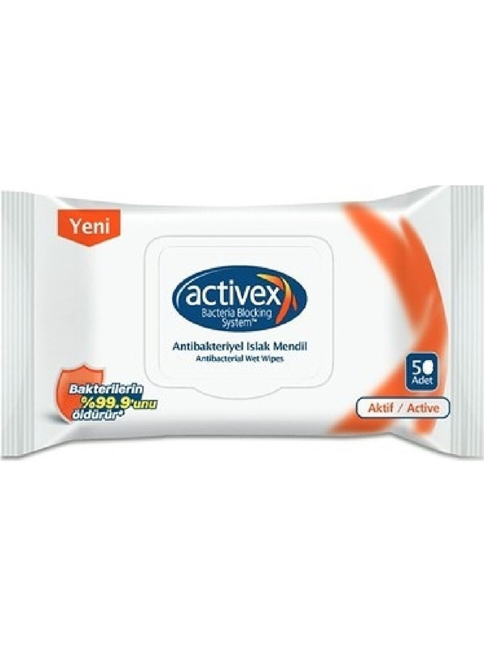 ACTIVEX ANTİBAKTERİYEL ISLAK MENDİL 50 ADET