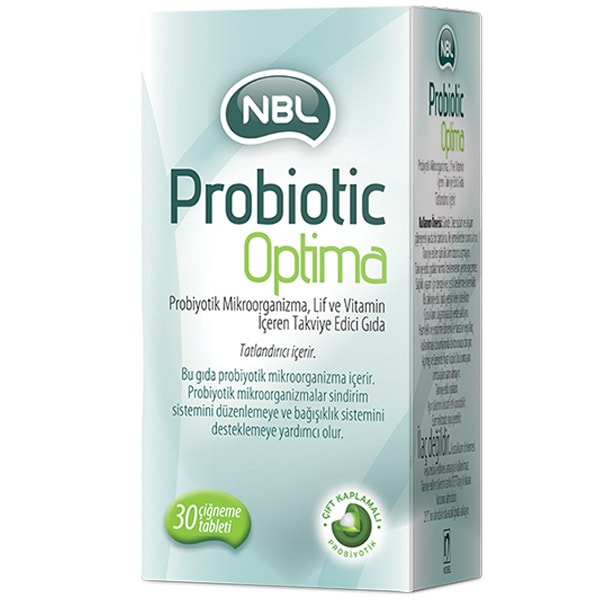 NBL PROBIOTIC OPTIMA 30 ÇİĞNEME TABLETİ PROBİYOTİK MİKROORGANİZMA LİF VİTAMİN