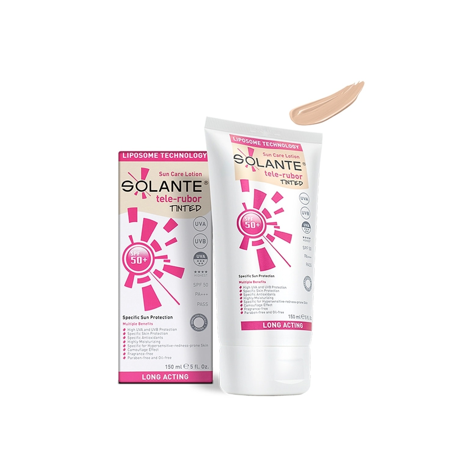 SOLANTE TELERUBOR TINTED SPF50+ 150ML LOSYON