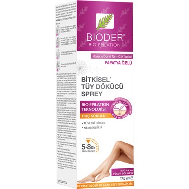 BIODER BIO EPILATION BİTKİSEL TÜY DÖKÜCÜ SPREY KADIN 175ML
