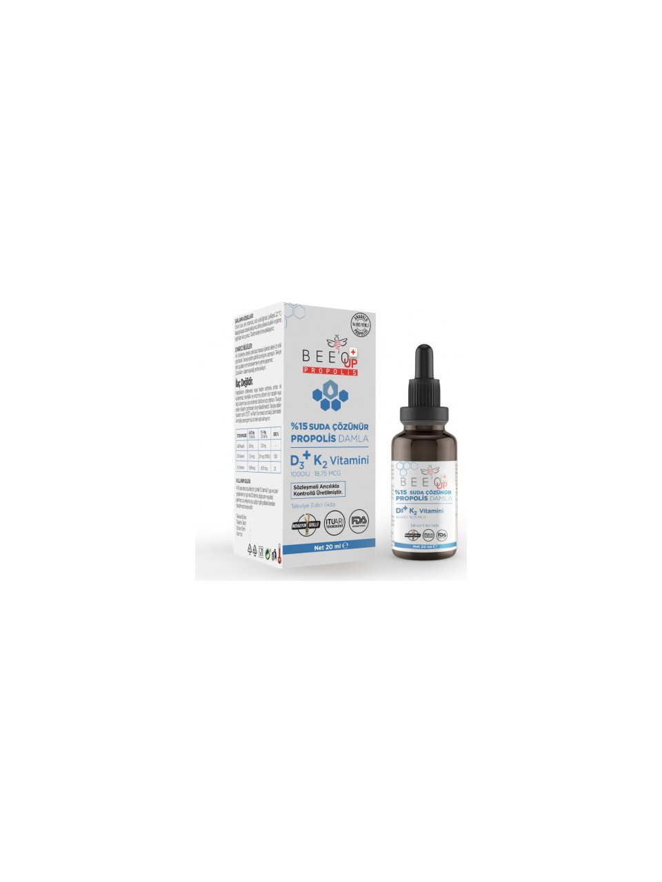 BEEOUP D3K2 PROPOLİS %15 20ML DAMLA