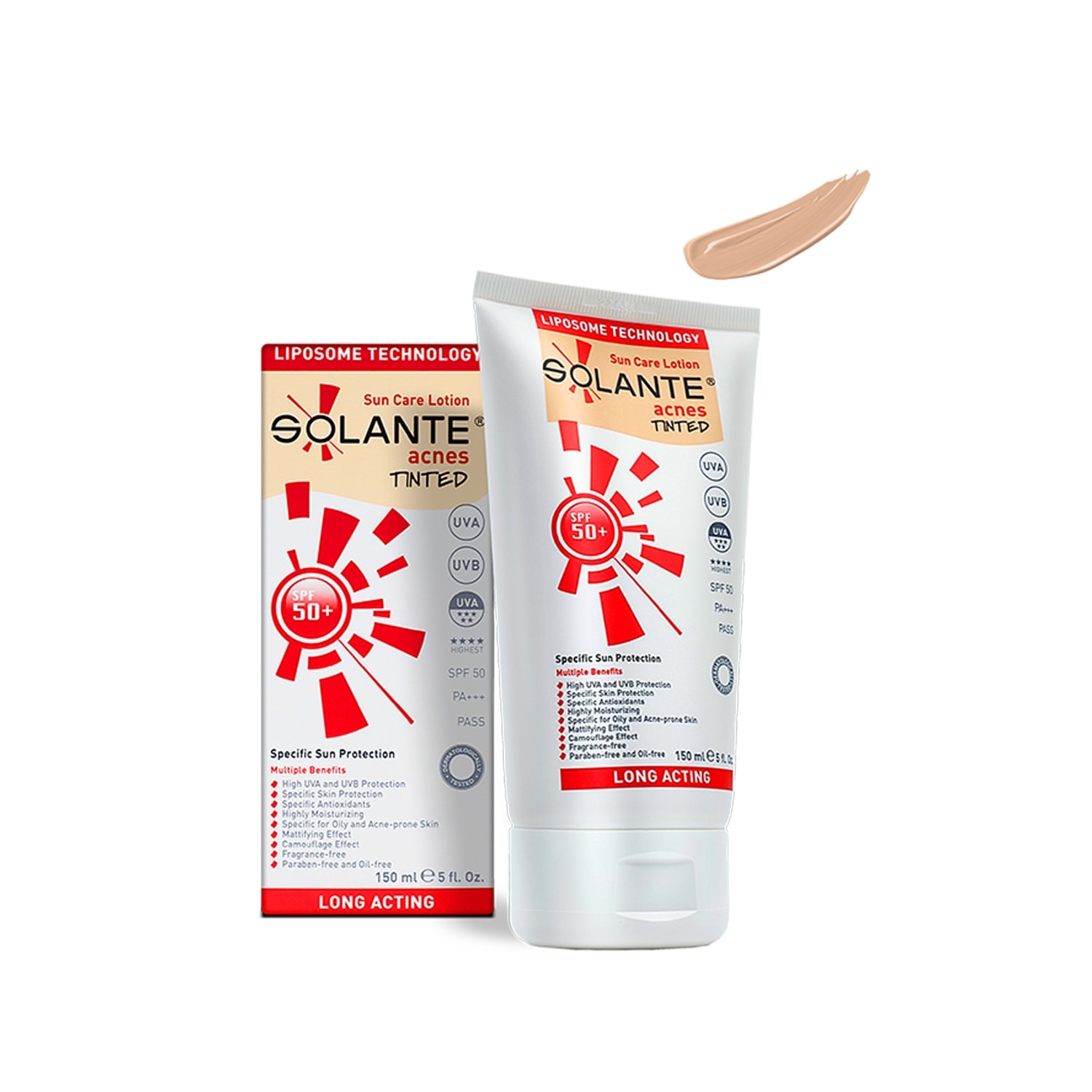 SOLANTE ACNES TINTED SPF50+ 150ML