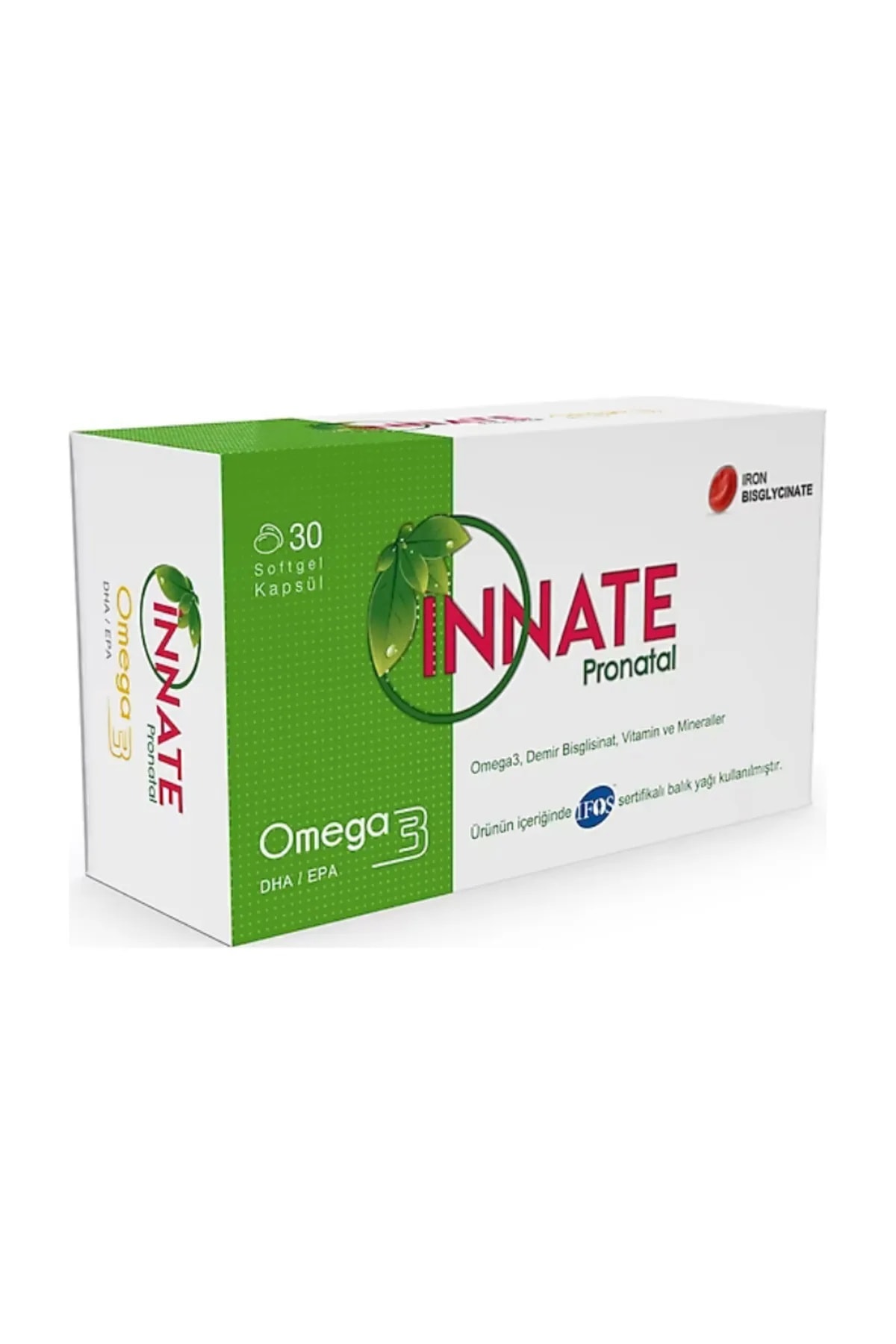 INNATE PRONATAL 30 KAPSÜL OMEGA 3 YAĞ ASİTLERİ VİTAMİN MİNERAL