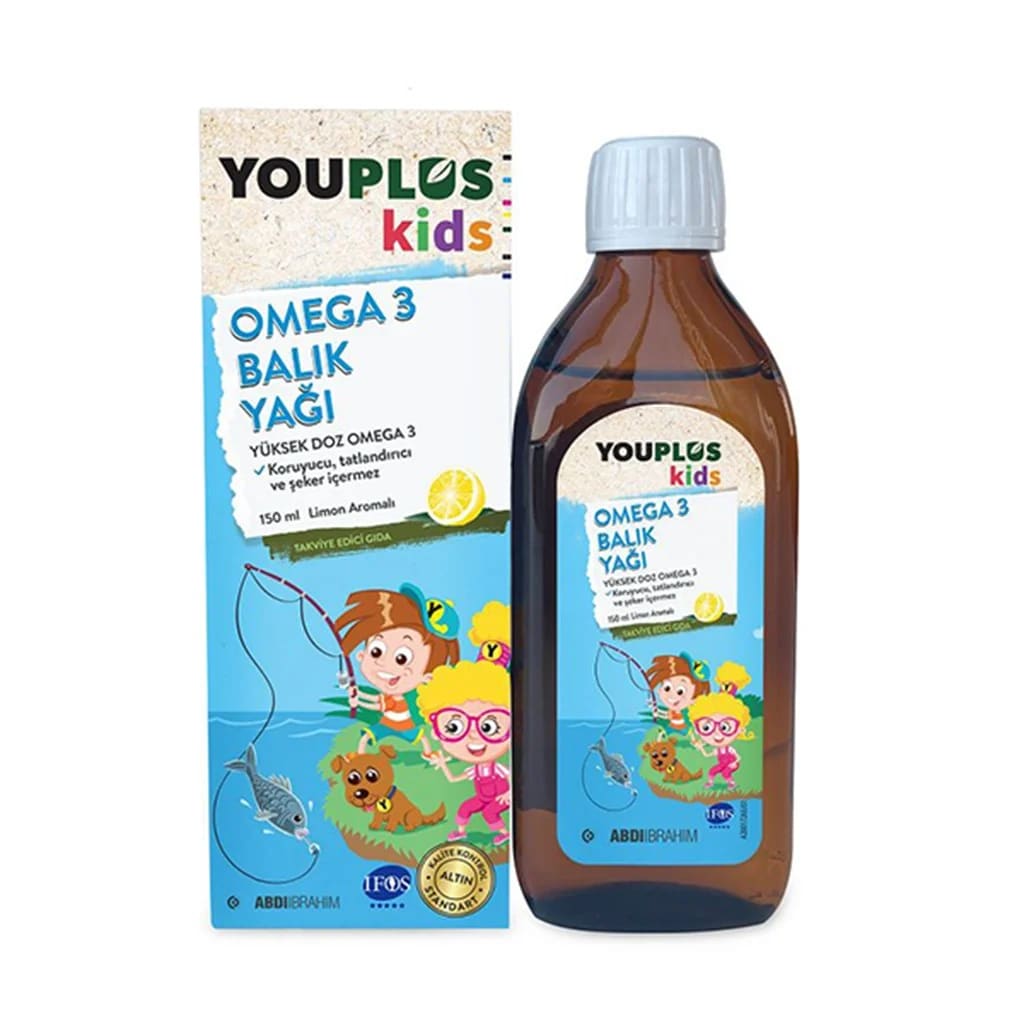 YOUPLUS KIDS OMEGA 3 BALIK YAĞI 100ML LİMON AROMALI