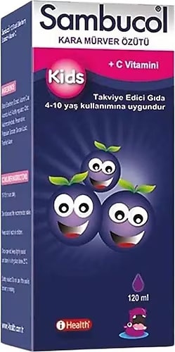 SAMBUCOL KIDS 120ML KARA MÜRVER ÖZÜTÜ C VİTAMİNİ 4-10 YAŞ