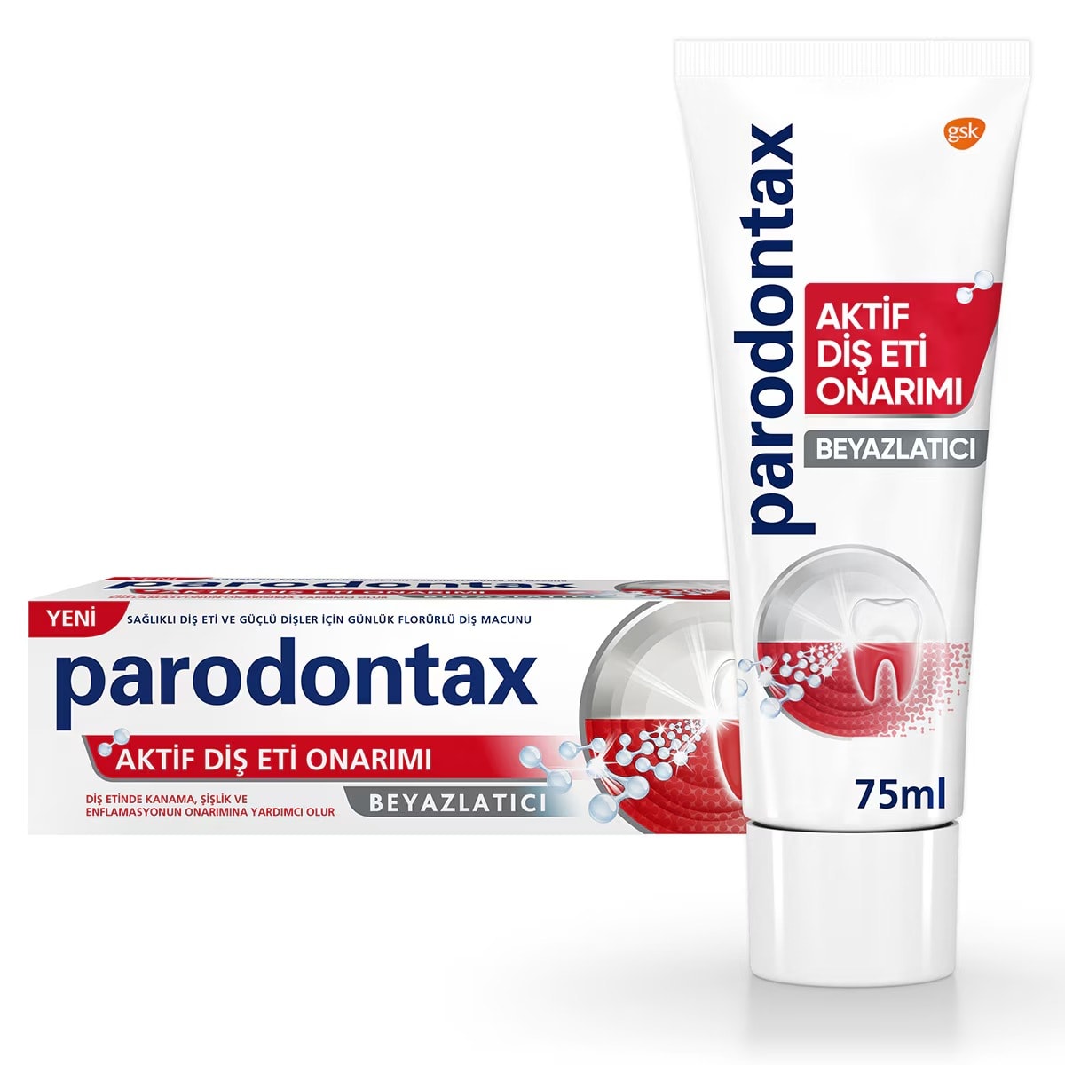 PARODONTAX AKTİF DİŞ ETİ ONARIMI BEYAZLATICI 75ML DİŞ MACUNU