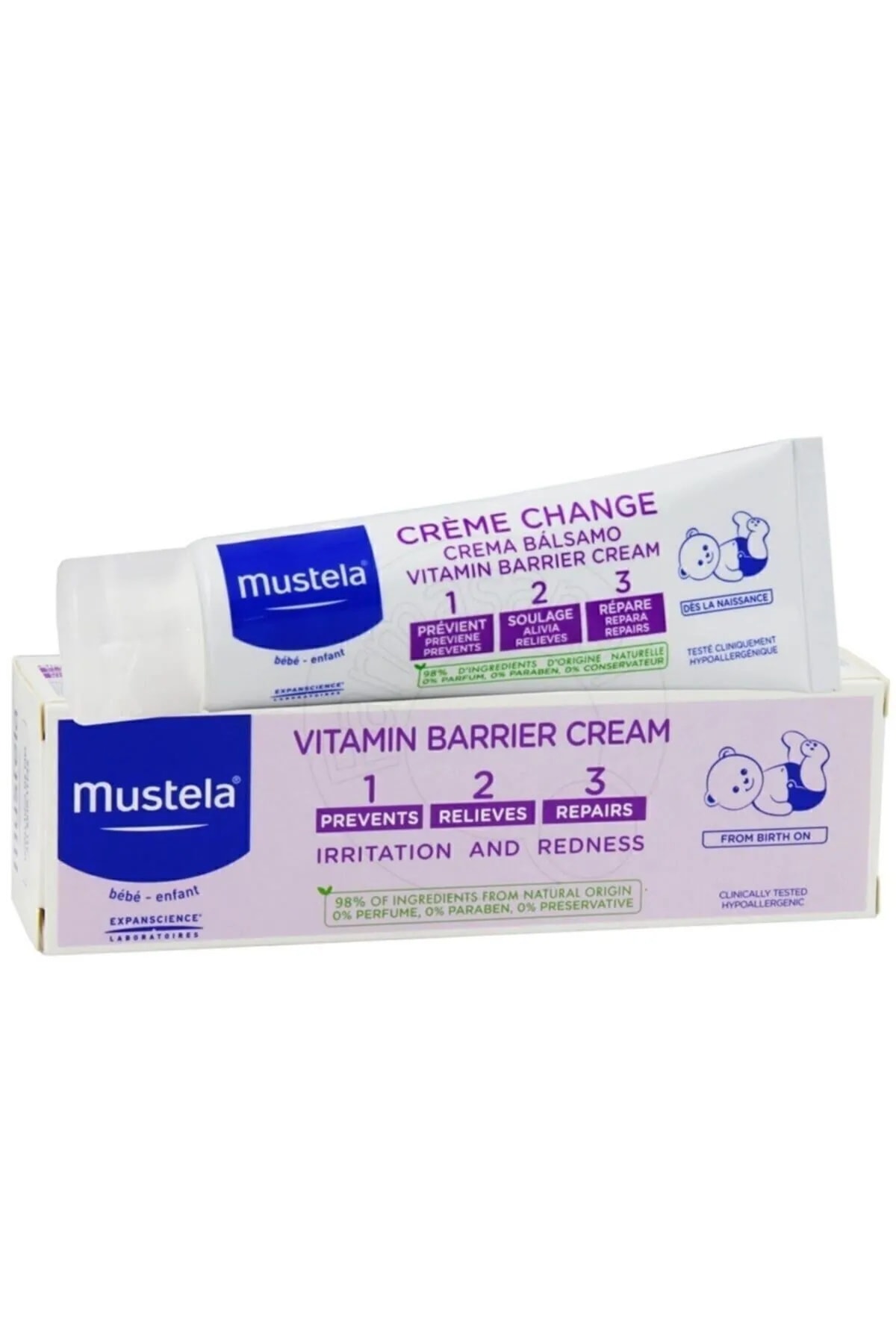 MUSTELA VITAMIN BARRIER 1.2.3 CREAM 50ML PİŞİK VE TAHRİŞ OLUŞUMUNU ÖNLEYİCİ BAKIM KREMİ