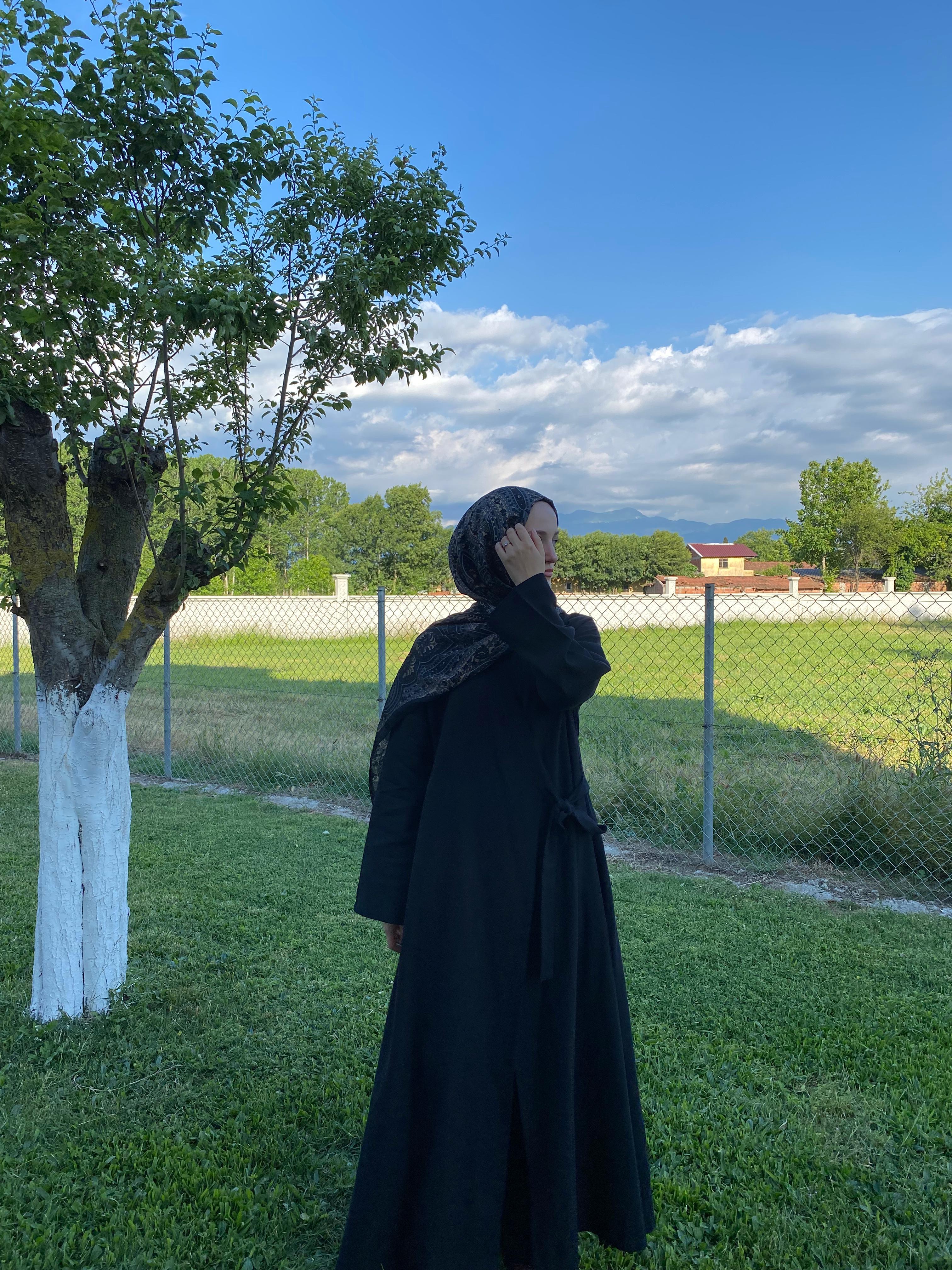 Keten Kimono Siyah
