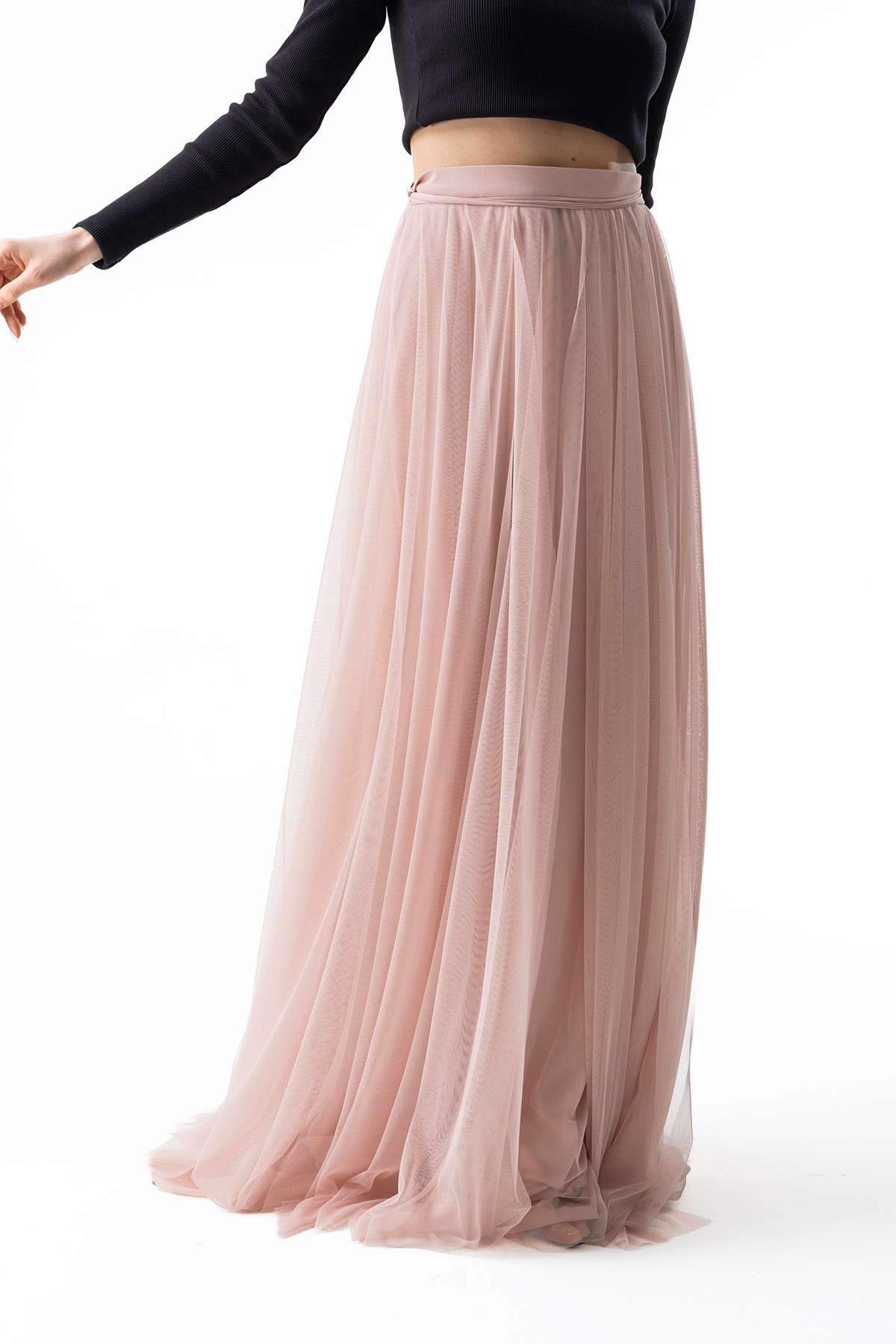 Rose Tulle Long Skirt