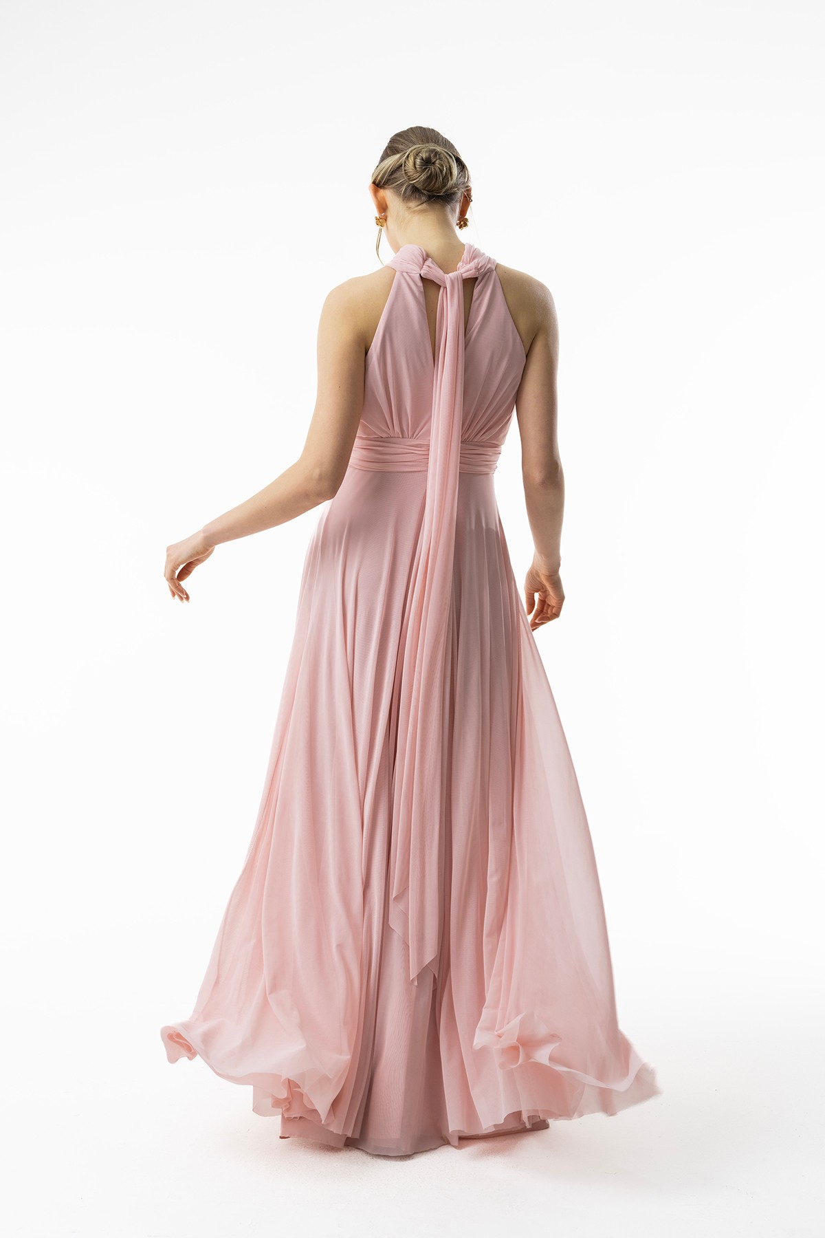 Halter Neck Tulle Evening Dress