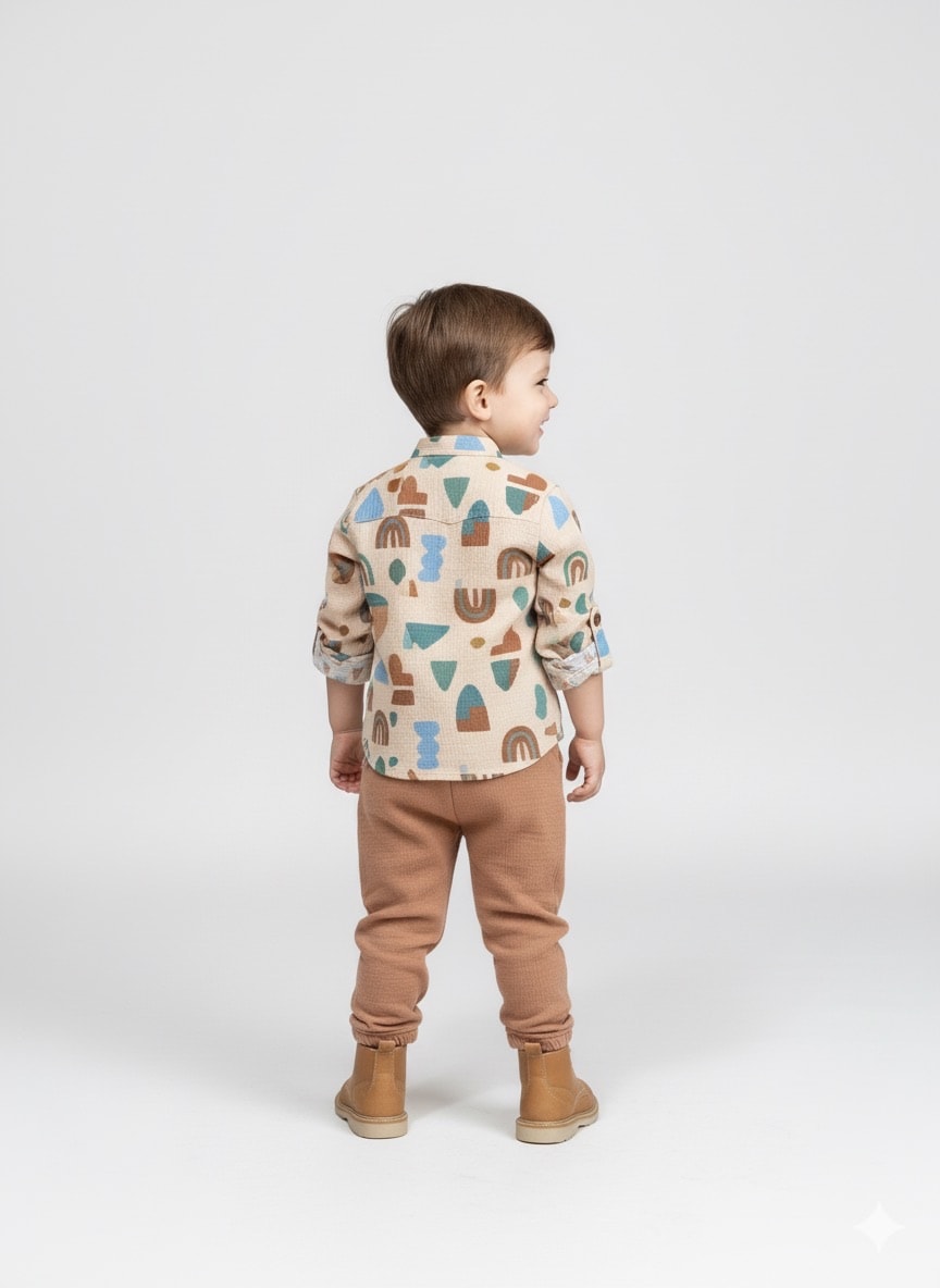 müslin Takım Desenli Umre Hazırlık