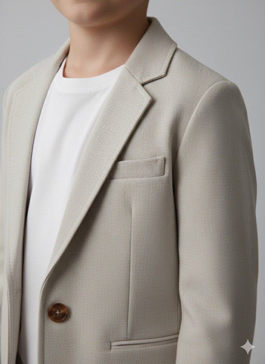 Erkek çocuk Keten Üçlü Takım Elbise