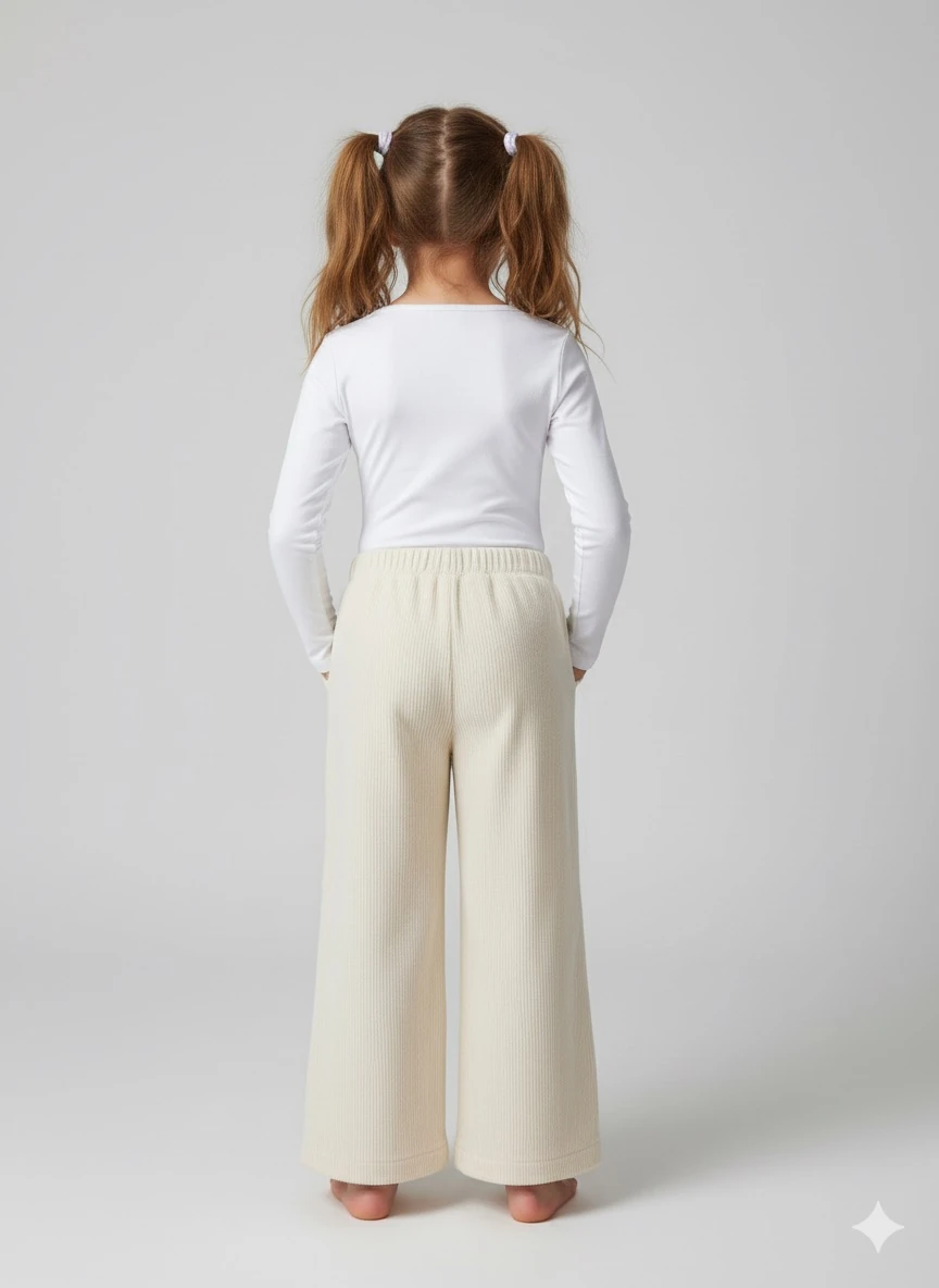 %100 Pamuklu Kadife Kız Çocuk Pantolon | Yumuşak Doku | Rahat Kalıp | 4-15 Yaş 