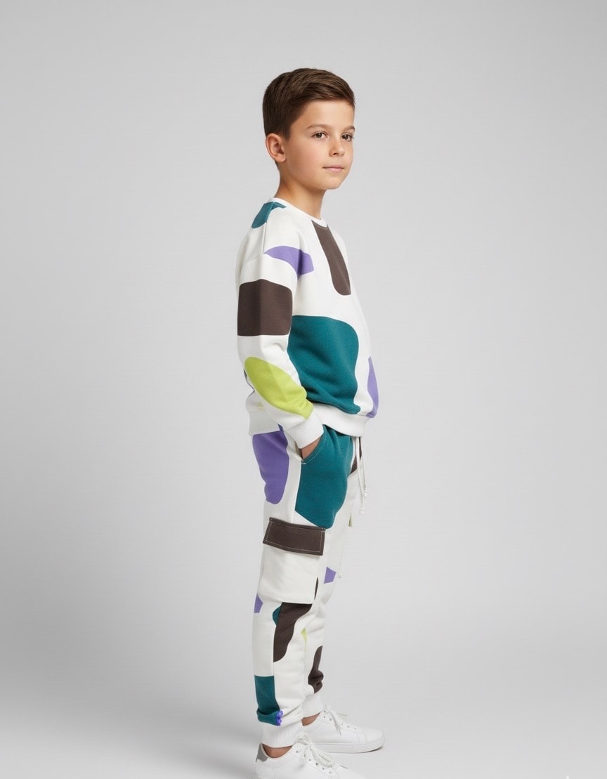 Erkek Çocuk Pamuklu Günlük Eşofman Takımı 