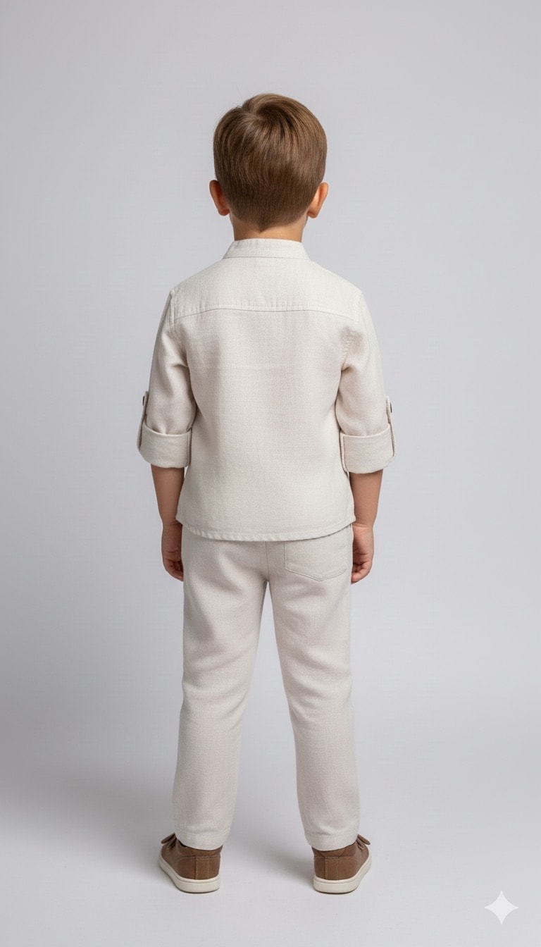 Erkek Çocuk Müslin Umre Hazırlık Gömlekli Takım