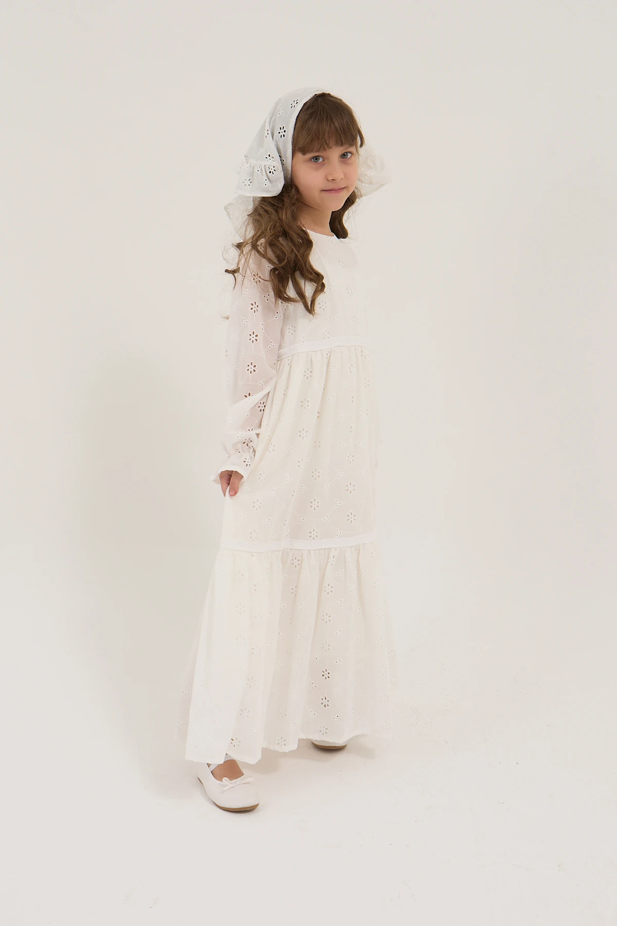 🌿 Helen Model GOTS Sertifikalı Kız Çocuk Fistolu Bone – 1-15 Yaş