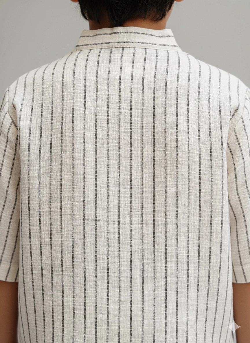 Erkek Çocuk Müslin Çizgili Gömlek