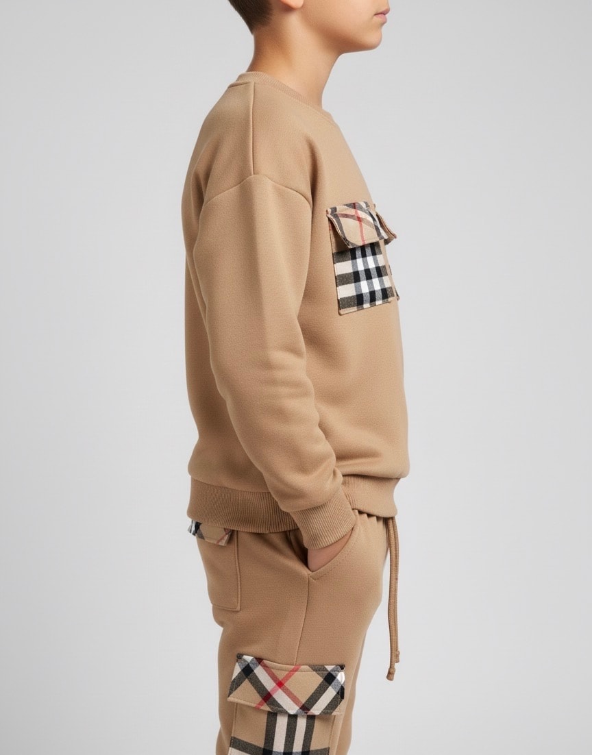 Erkek Çocuk Şık ve Spor Pamuklu Eşofman Takımı