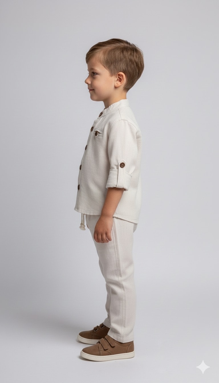 Erkek Çocuk Müslin Umre Hazırlık Gömlekli Takım