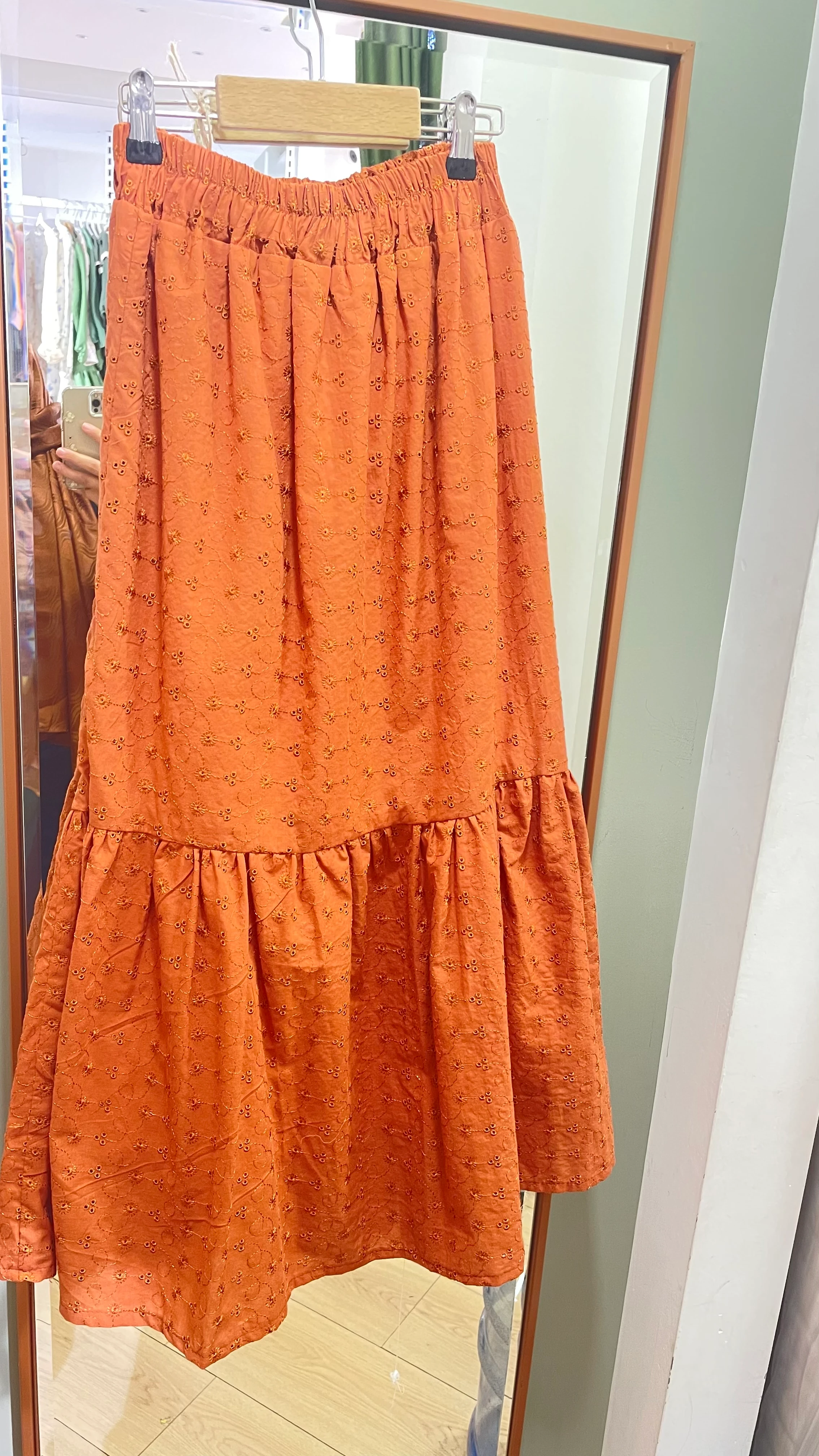 Kiremit Fisto Detaylı Uzun Etek | Tam Boy | Kız Çocuk | 4-15 Yaş | Doğal & Rahat Tasarım 