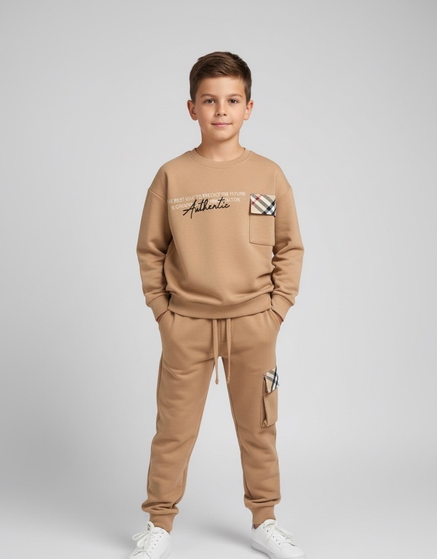 Erkek Çocuk Şık ve Spor Pamuklu Eşofman Takımı