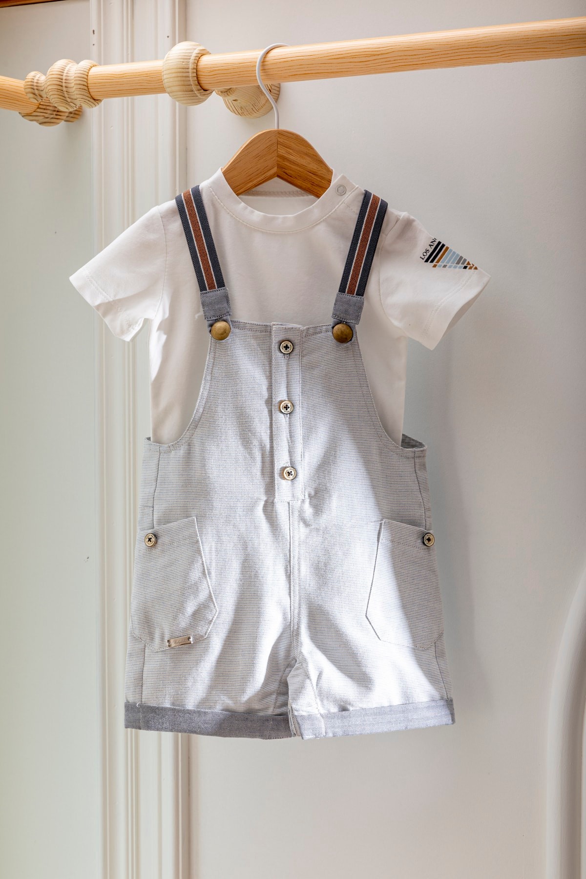 Bibabestcollection Kısa Kollu Kısa Paçalı Cepli 2'li Bebek Slopet Takım(ÖZEL GÜN DOĞUM GÜNÜ PARTİ)