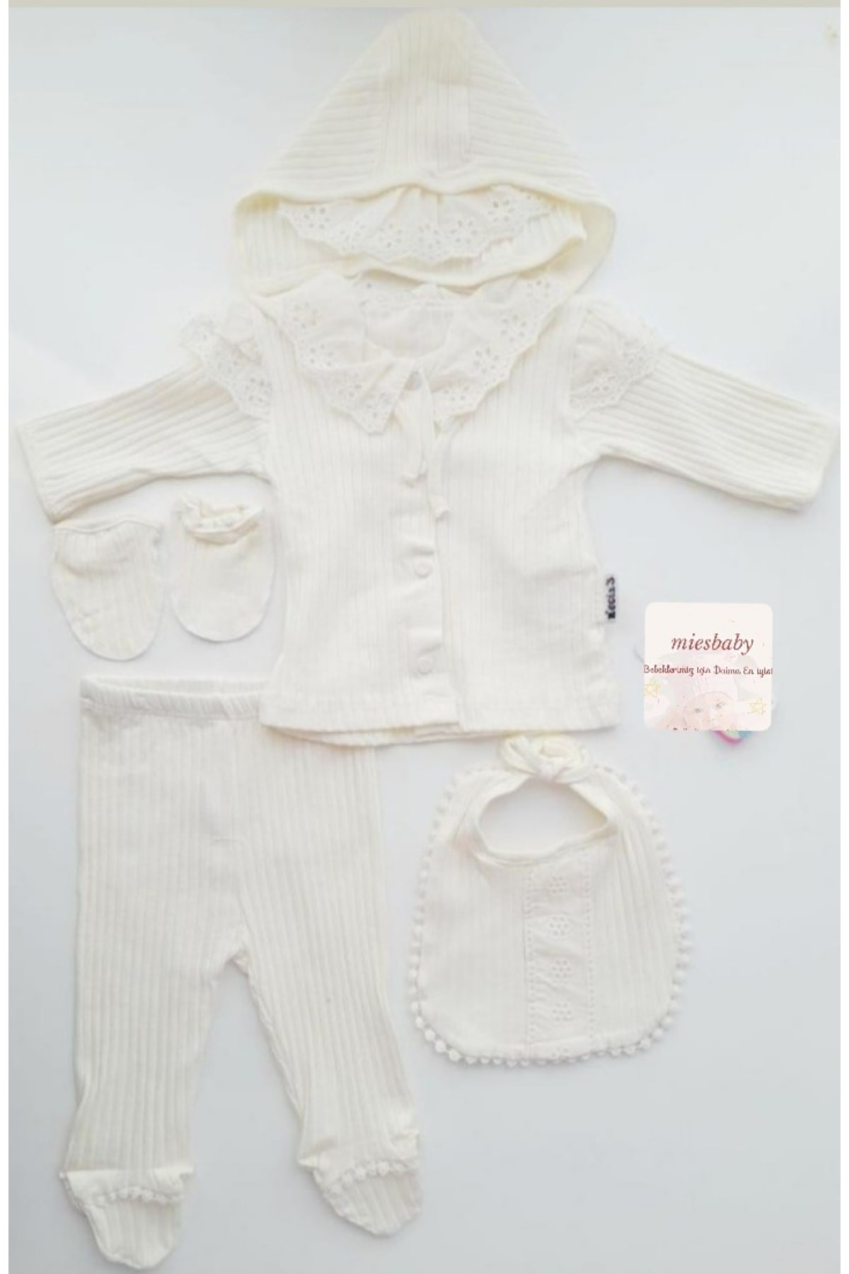 Bej Kaşkorse Soft Organik 5'li Takım