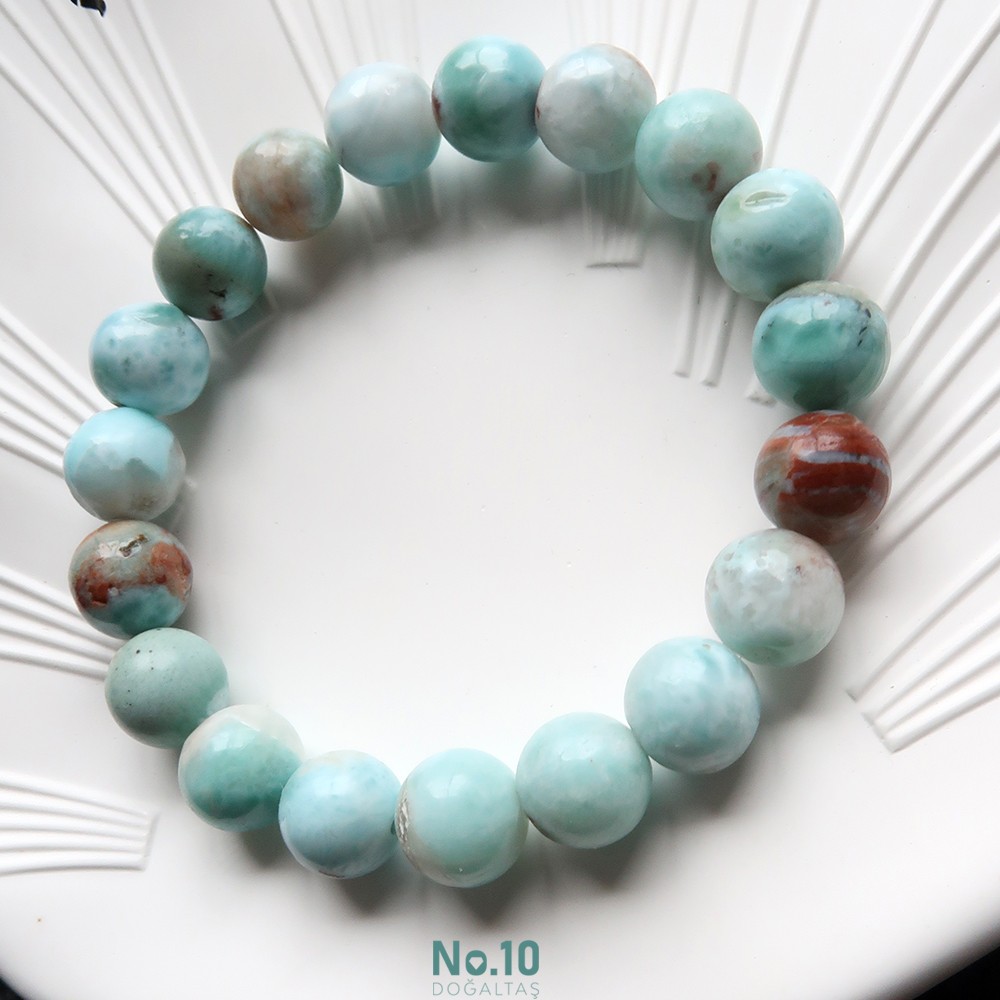 Larimar Doğal Taşlı Bileklik(9mm)