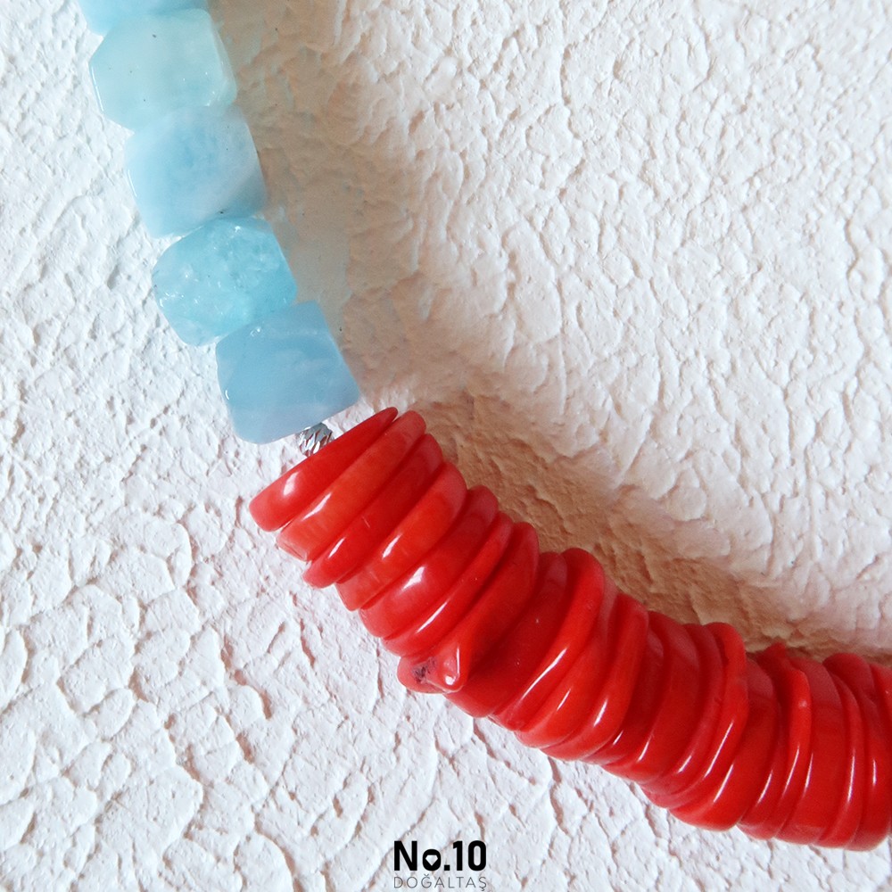 AquaCoral Necklace (Bilekliği Hediye)
