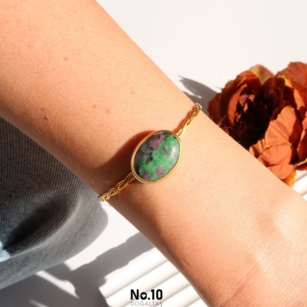 Anyolit (Yakutlu Zoisit) Doğal Taşlı Bileklik