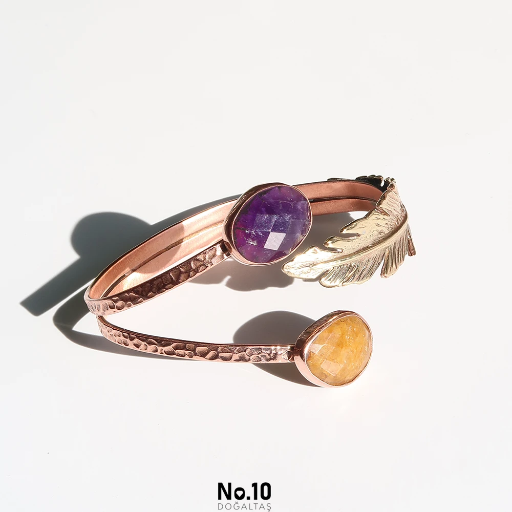 Copper Bracelet No.1 (Ametist Sitrin)