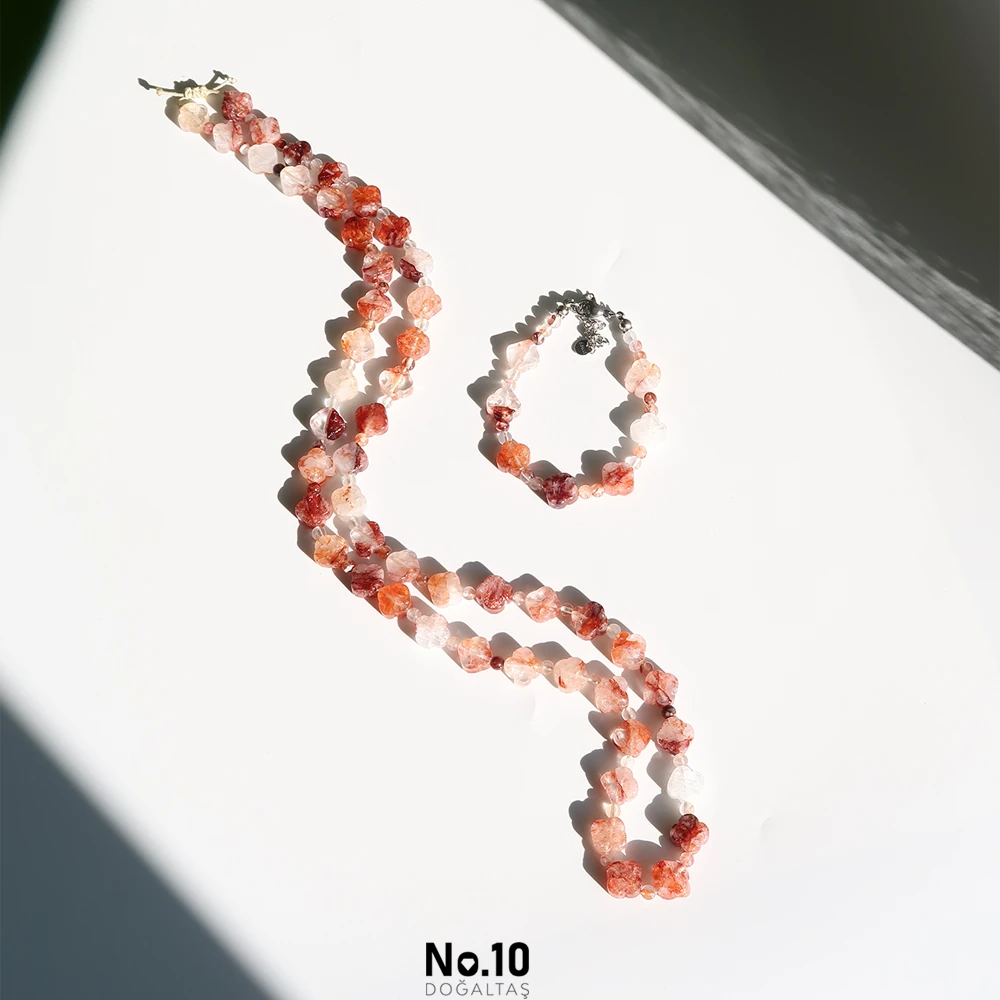 Fire Quartz Necklace (Bileklik Hediye)