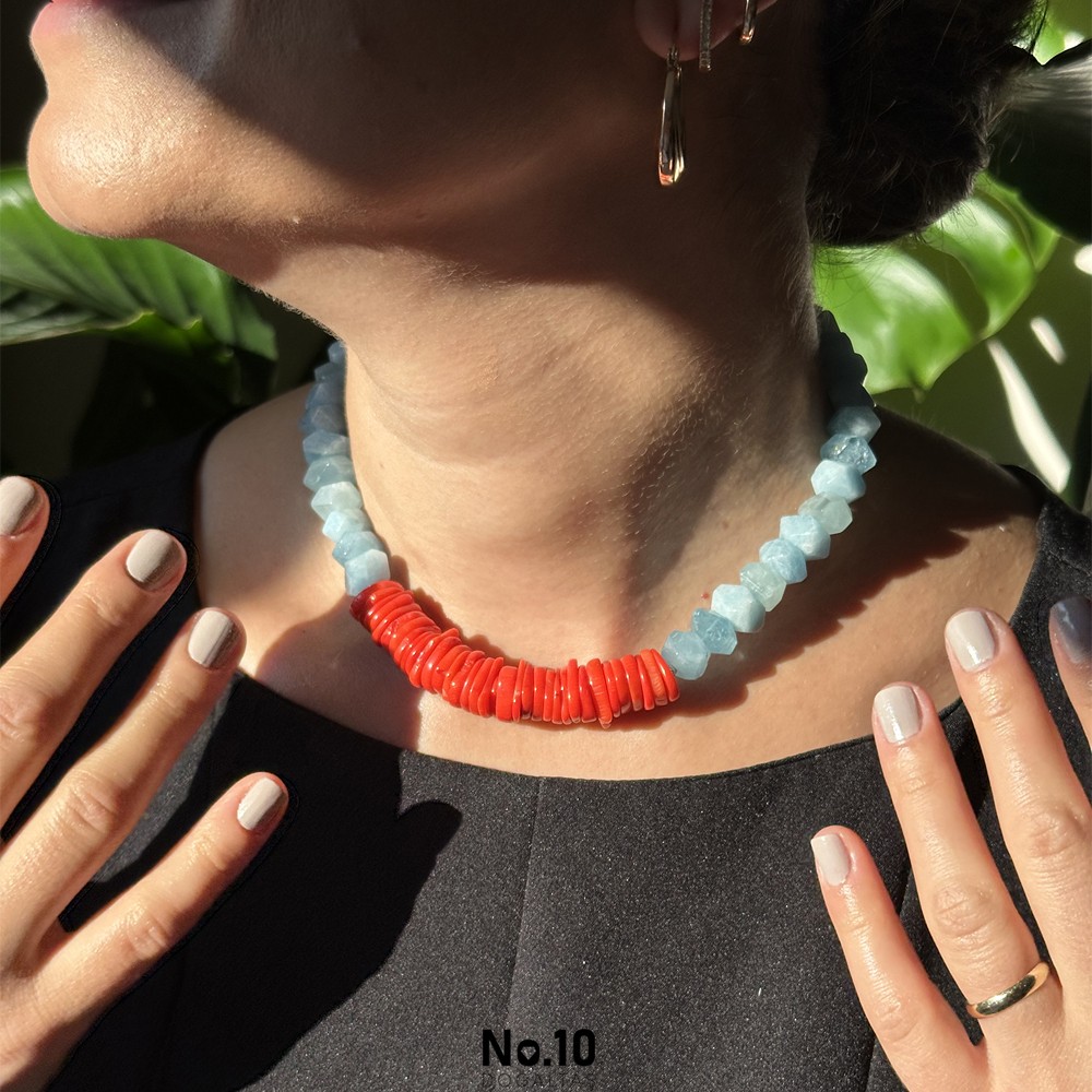 AquaCoral Necklace (Bilekliği Hediye)