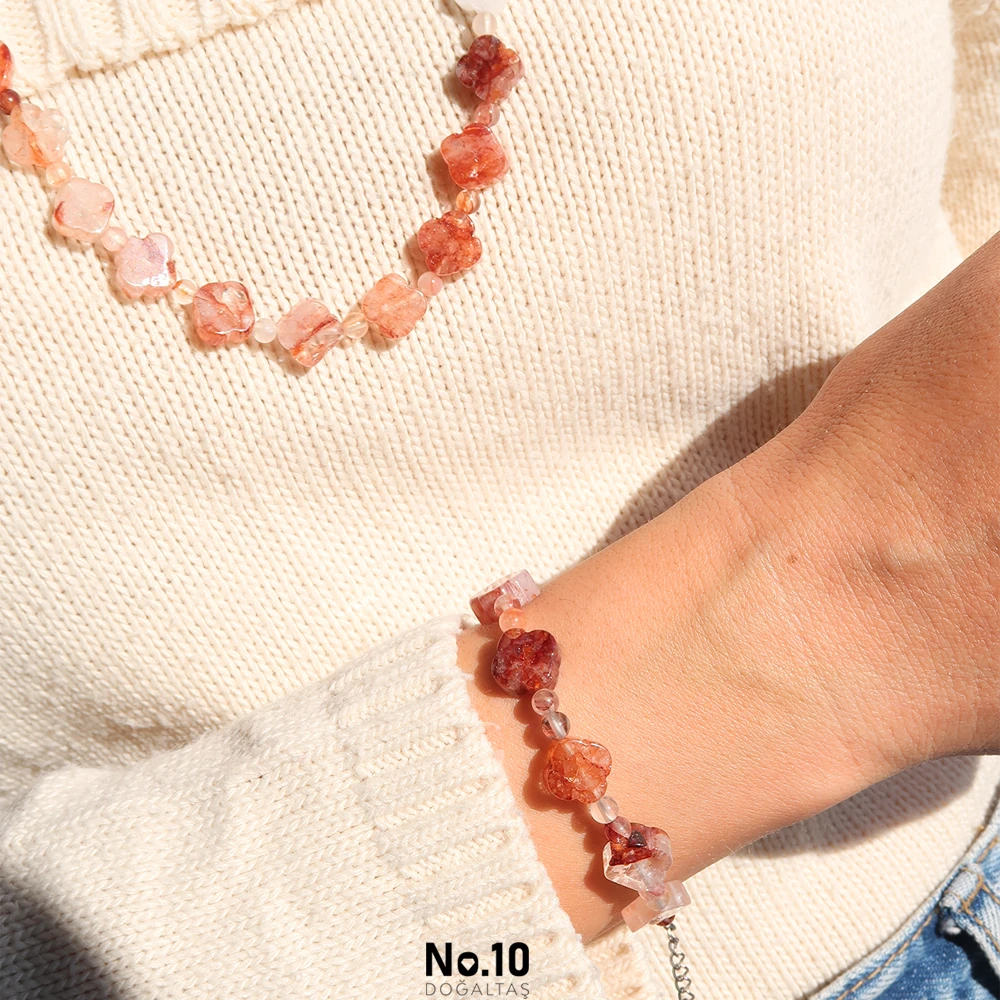 Fire Quartz Necklace (Bileklik Hediye)