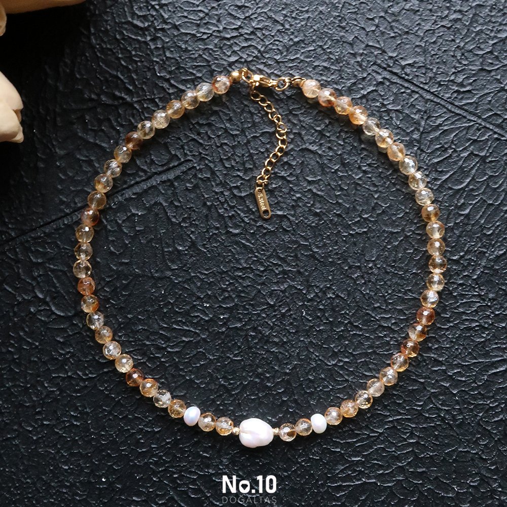 Gaia Necklace (Sitrin Taşı)