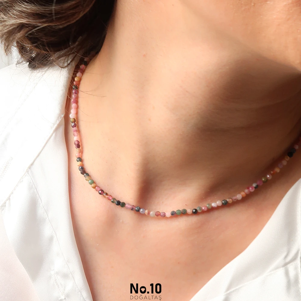 Turmalin Doğal Taşlı Kolye