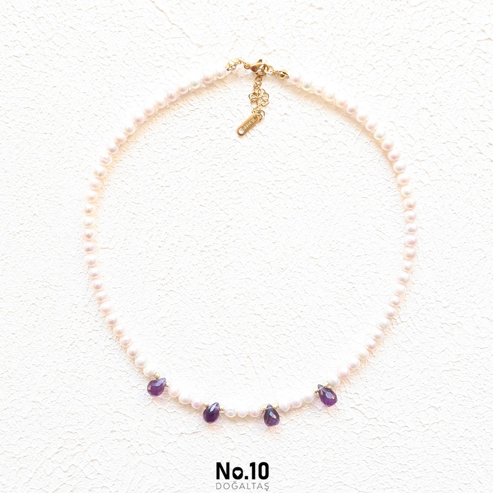 Bella Necklace (İnci & Ametist )