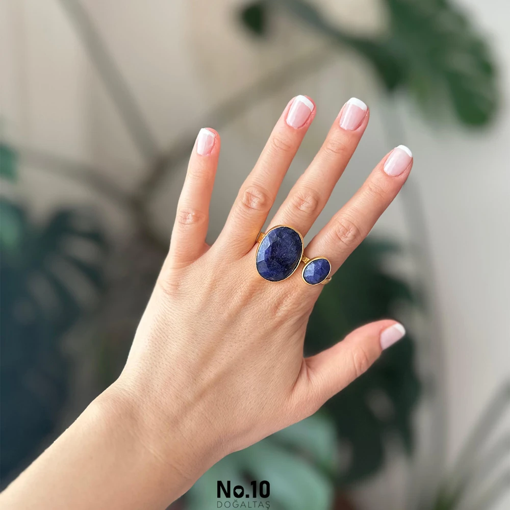 Safir Doğal Taşlı Yüzük