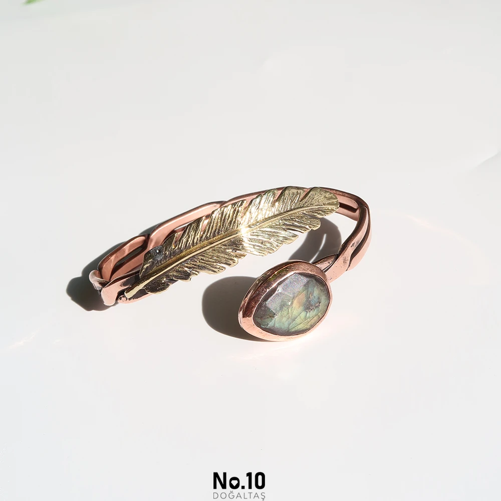 Copper Bracelet No.6 (Labradorit)